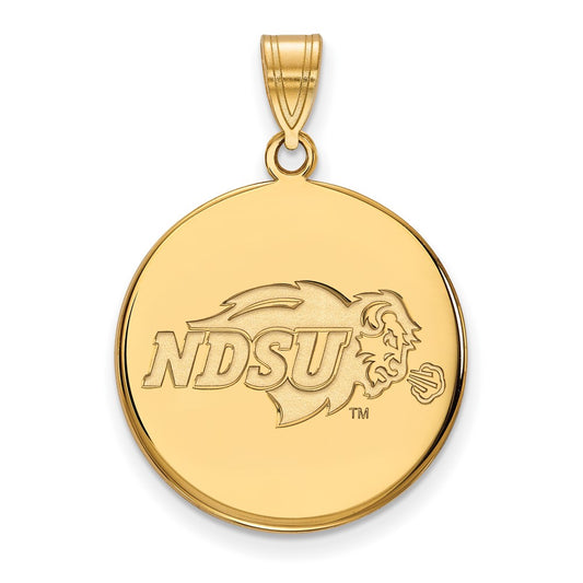 10K Yellow Gold Logoart North Dakota State University Large Disc Pendant