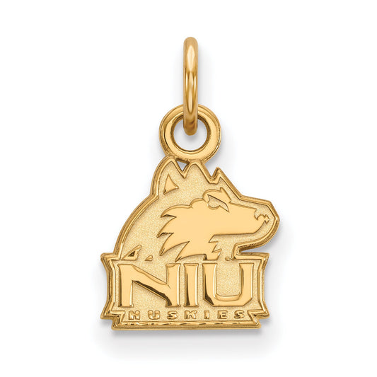 Gold Plated Sterling Silver Logoart Northern Illinois University N I U Huskies Extra Small Pendant