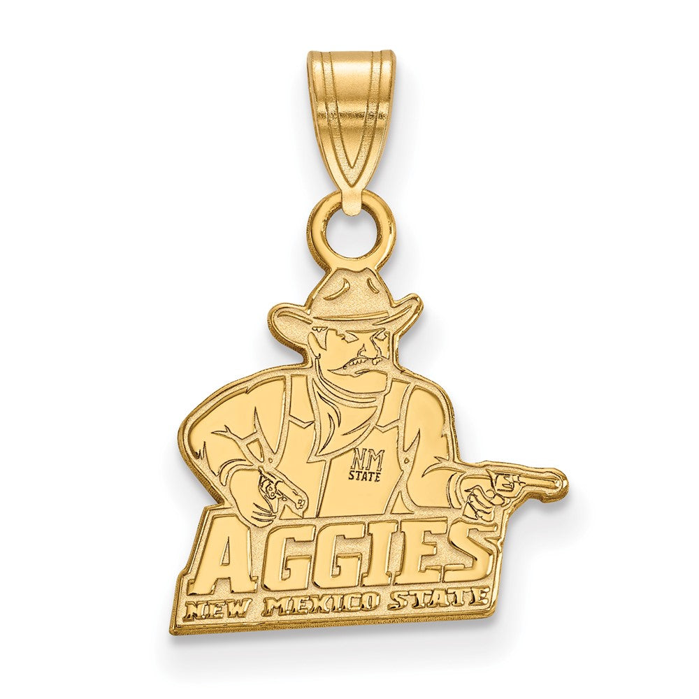Gold Plated Sterling Silver Logoart New Mexico State University Aggies Small Pendant