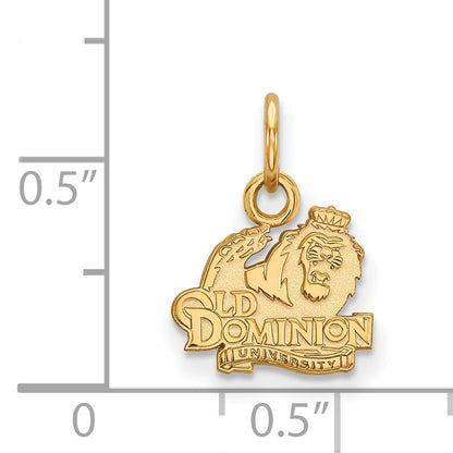 Gold Plated Sterling Silver Logoart Old Dominion University Extra Small Pendant