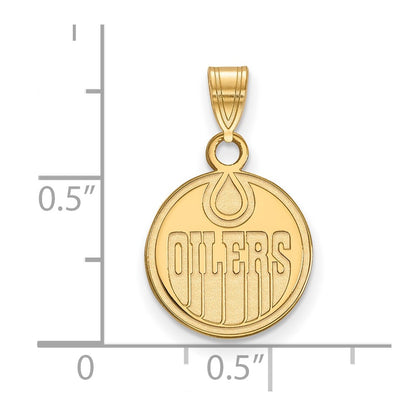 10K Yellow Gold Nhl Logoart Edmonton Oilers Small Pendant