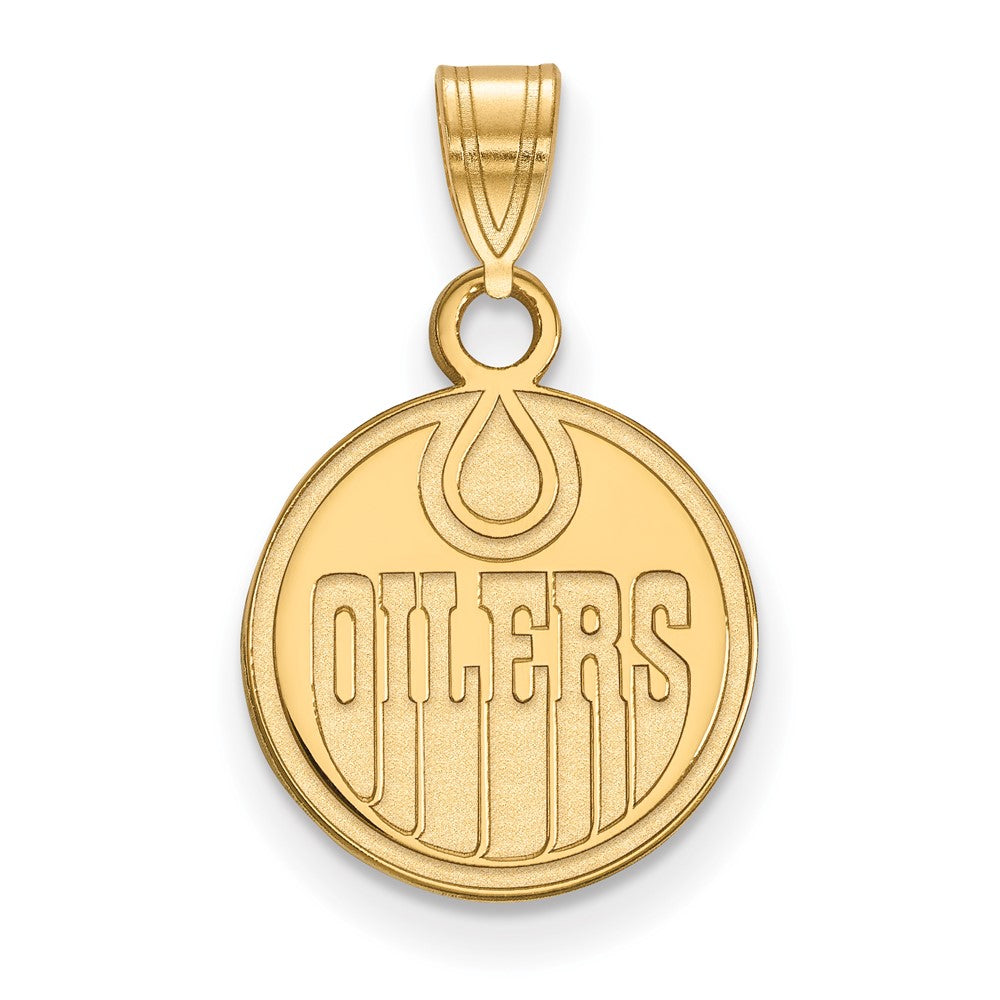 10K Yellow Gold Nhl Logoart Edmonton Oilers Small Pendant