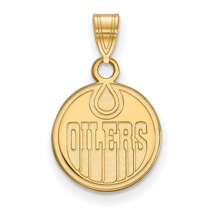 14K Yellow Gold Nhl Logoart Edmonton Oilers Small Pendant