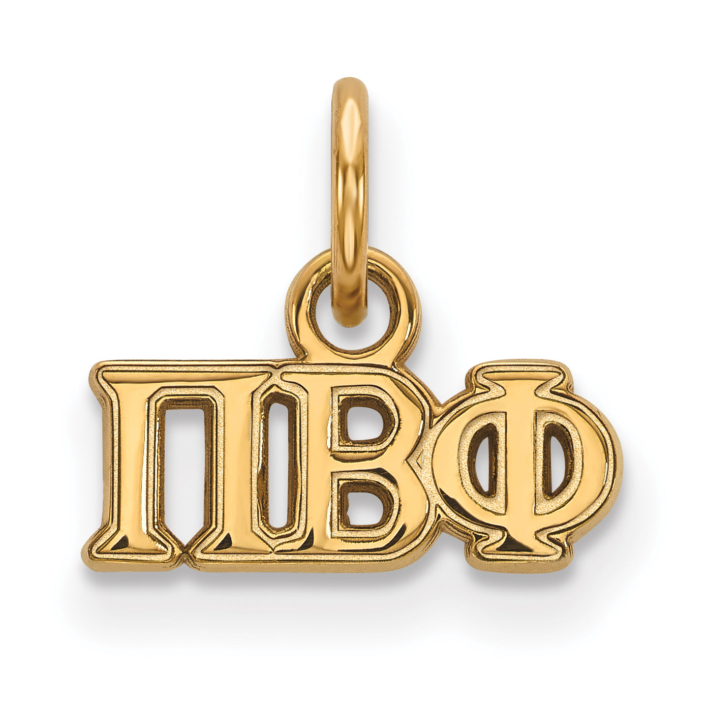 Gold Plated Sterling Silver Logoart Pi Beta Phi Sorority Greek Letters Extra Small Pendant