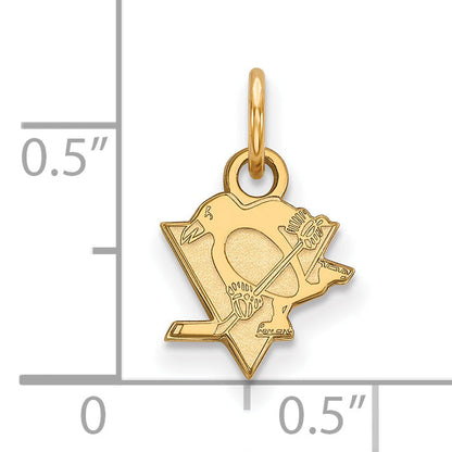 Gold Plated Sterling Silver Nhl Logoart Pittsburgh Penguins Extra Small Pendant
