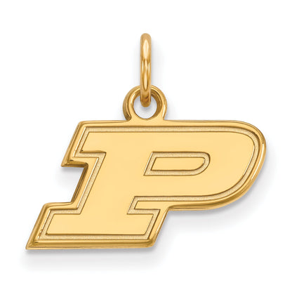 Gold Plated Sterling Silver Logoart Purdue University Letter P Extra Small Pendant
