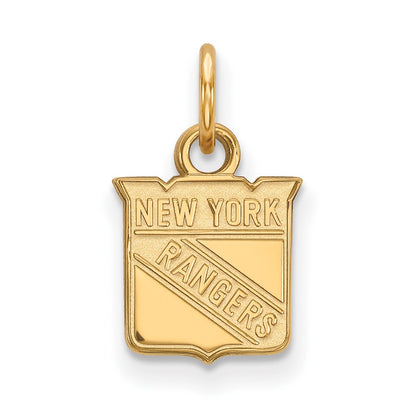 10K Yellow Gold Nhl Logoart New York Rangers Extra Small Pendant