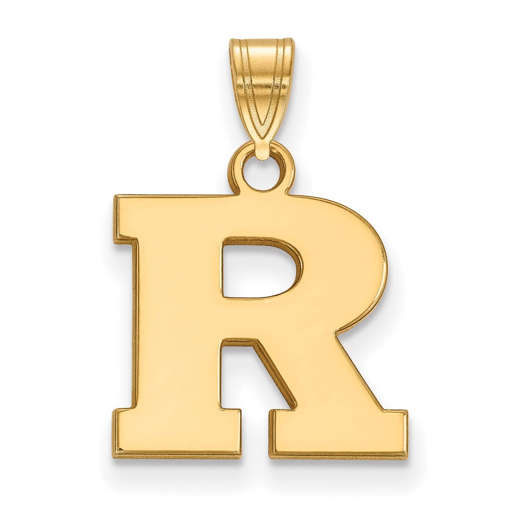 Gold Plated Sterling Silver Logoart Rutgers University Letter R Small Pendant