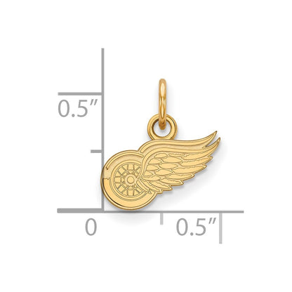 14K Yellow Gold Nhl Logoart Detroit Red Wings Extra Small Pendant