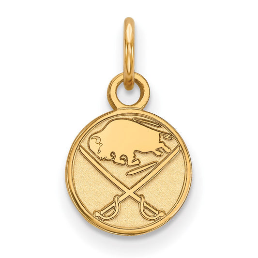 14K Yellow Gold Nhl Logoart Buffalo Sabres Extra Small Pendant