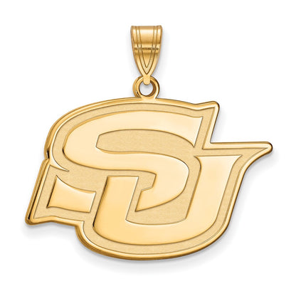 Gold Plated Sterling Silver Logoart Southern University Jaguars Large Pendant
