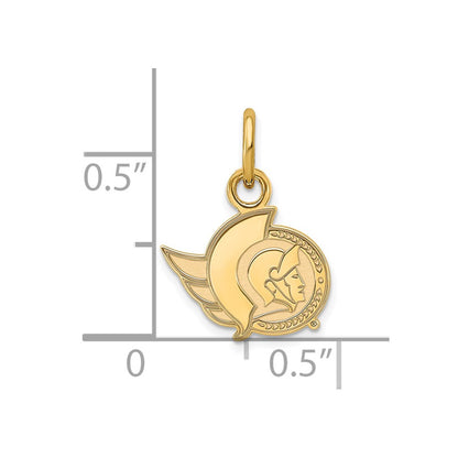 10K Yellow Gold Nhl Logoart Ottawa Senators Extra Small Pendant