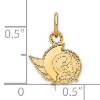 Gold Plated Sterling Silver Nhl Logoart Ottawa Senators Extra Small Pendant