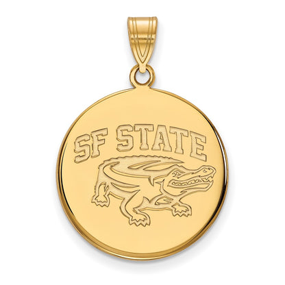 10K Yellow Gold Logoart San Francisco State University Large Disc Pendant