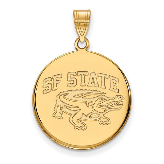 10K Yellow Gold Logoart San Francisco State University Large Disc Pendant