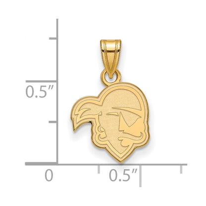 Gold Plated Sterling Silver Logoart Seton Hall University Pirate Small Pendant