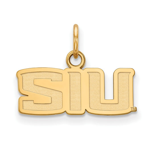 14K Yellow Gold Logoart Southern Illinois University S I U Extra Small Pendant