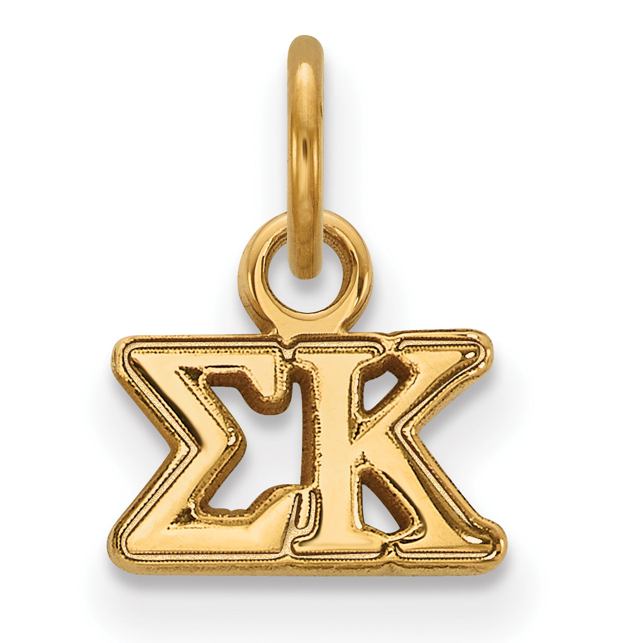 Gold Plated Sterling Silver Logoart Sigma Kappa Sorority Greek Letters Extra Small Pendant