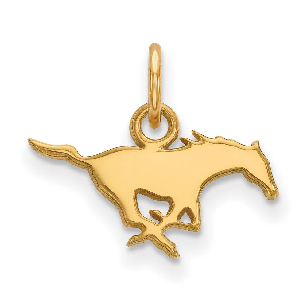 10K Yellow Gold Logoart Southern Methodist University Mustang Extra Small Pendant