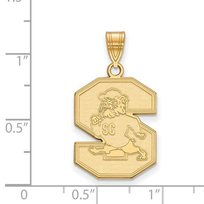 Gold Plated Sterling Silver Logoart South Carolina State University Large Pendant