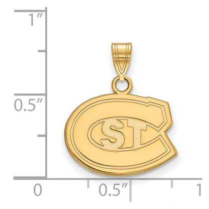 14K Yellow Gold Logoart St. Cloud State University Small Pendant