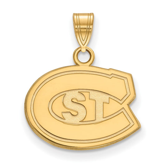 Gold Plated Sterling Silver Logoart St. Cloud State University Small Pendant