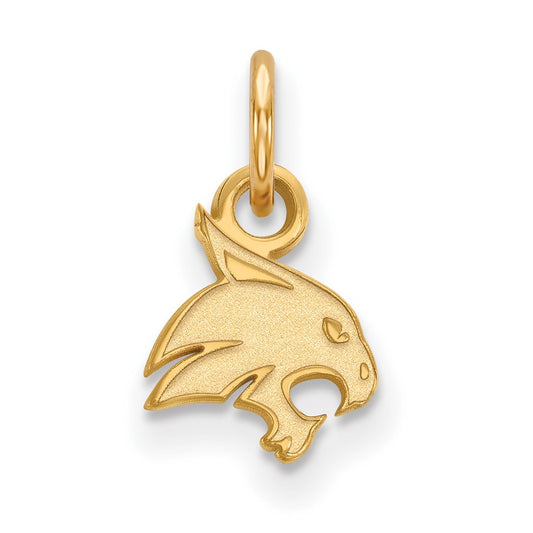 10K Yellow Gold Logoart Texas State University Bobcat Extra Small Pendant