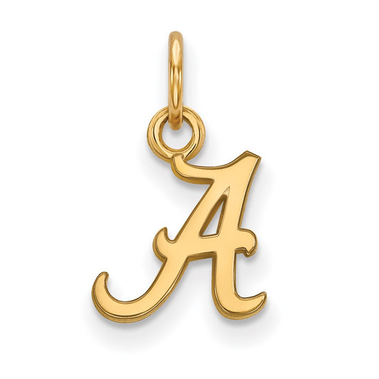 10K Yellow Gold Logoart University Of Alabama Letter A Extra Small Pendant