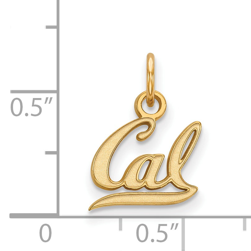 Gold Plated Sterling Silver Logoart University Of California Berkeley Extra Small Pendant