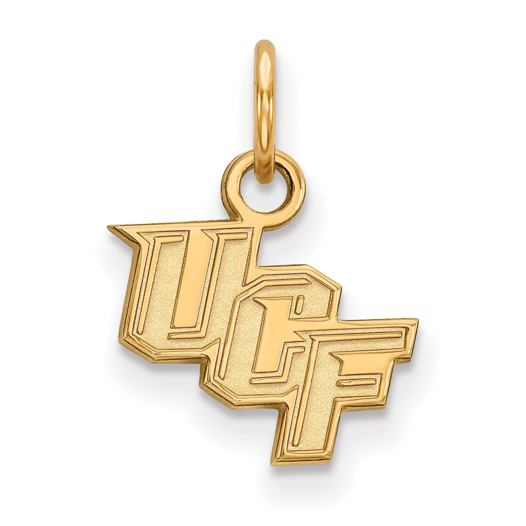 Gold Plated Sterling Silver Logoart University Of Central Florida U C F Extra Small Pendant