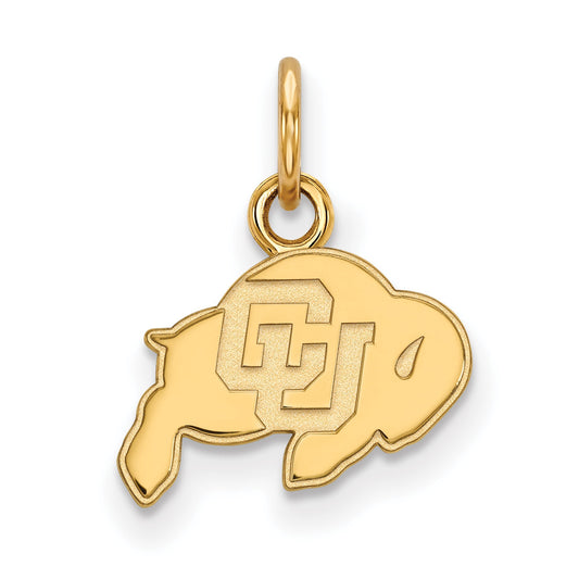 Gold Plated Sterling Silver Logoart University Of Colorado Buffalo Extra Small Pendant