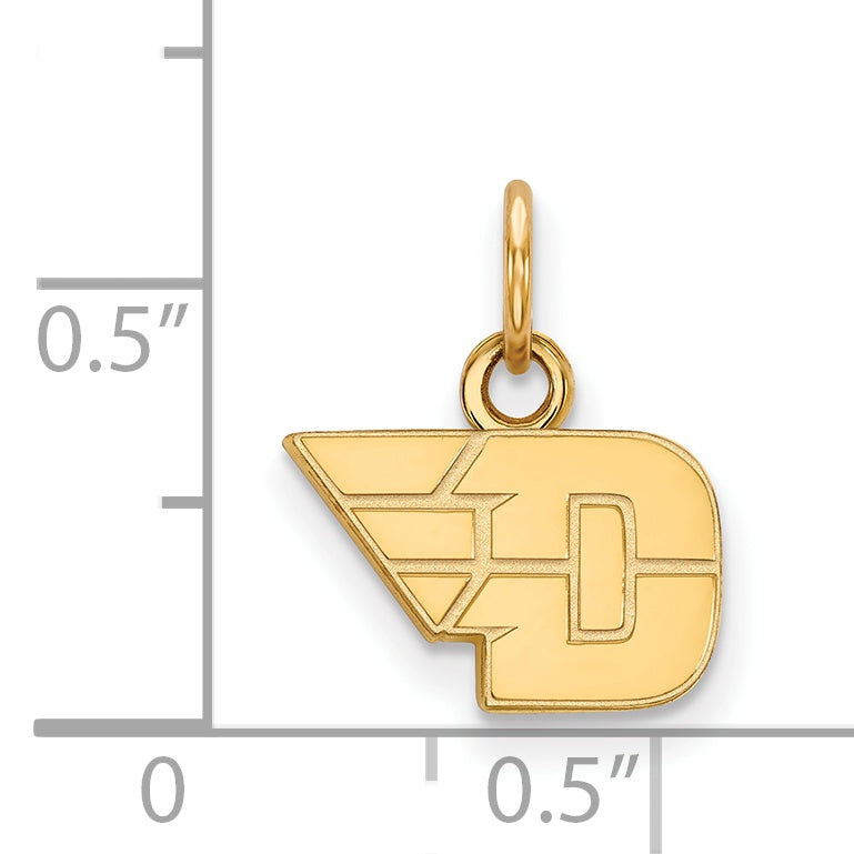 Gold Plated Sterling Silver Logoart University Of Dayton Extra Small Pendant