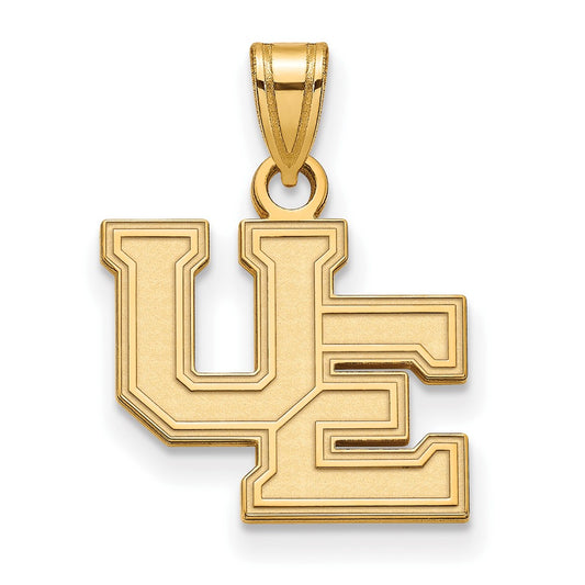 10K Yellow Gold Logoart University Of Evansville Purple Aces Small Pendant