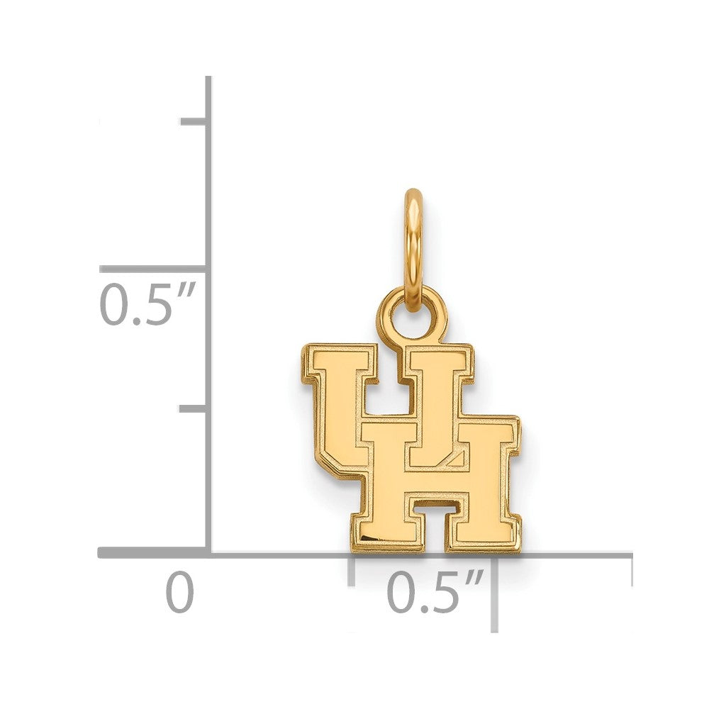 10K Yellow Gold Logoart University Of Houston U H Extra Small Pendant