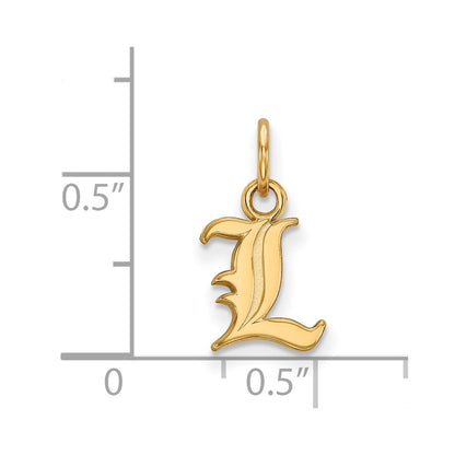 14K Yellow Gold Logoart University Of Louisville Letter L Extra Small Pendant