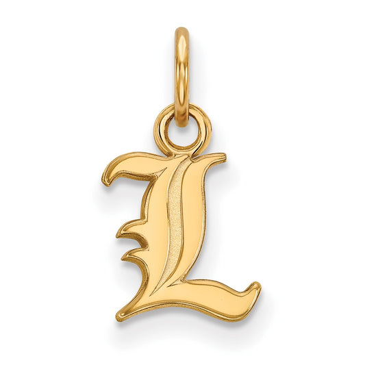 10K Yellow Gold Logoart University Of Louisville Letter L Extra Small Pendant