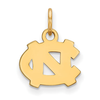 14K Yellow Gold Logoart University Of North Carolina N C Extra Small Pendant