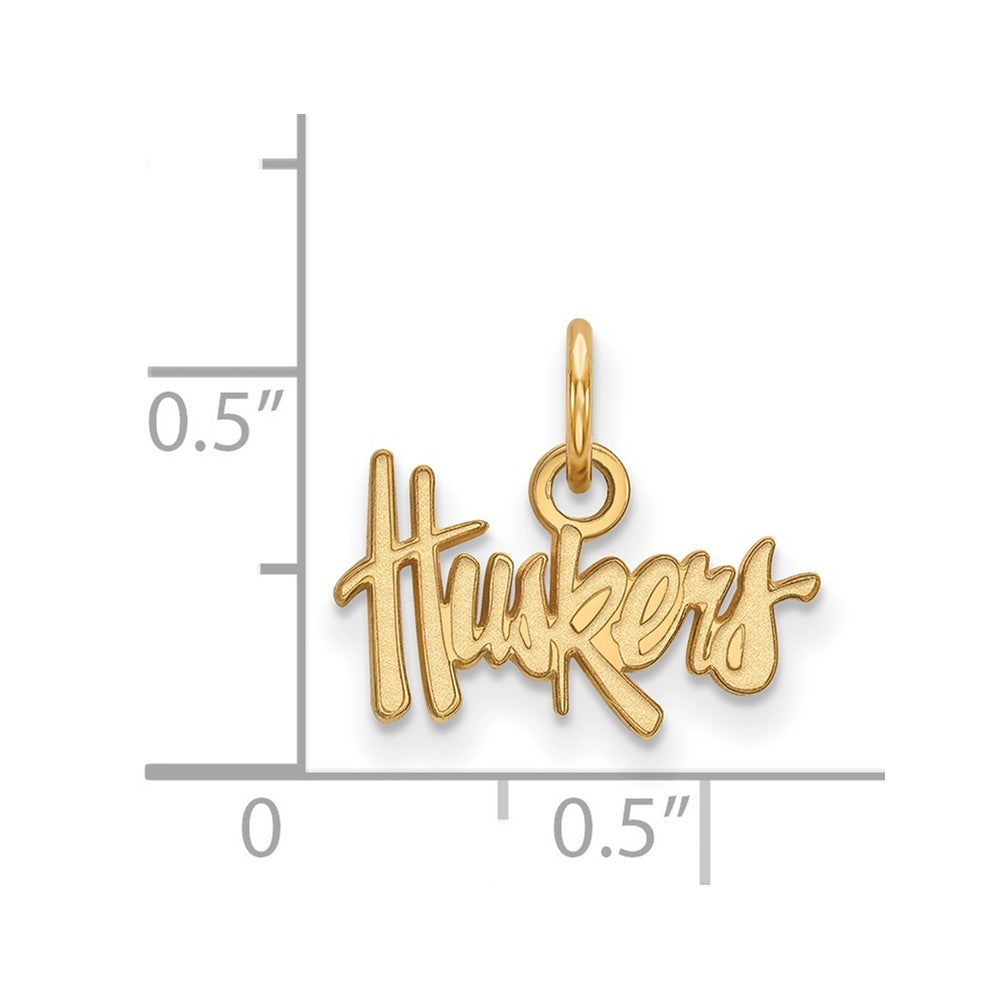 10K Yellow Gold Logoart University Of Nebraska Huskers Extra Small Pendant