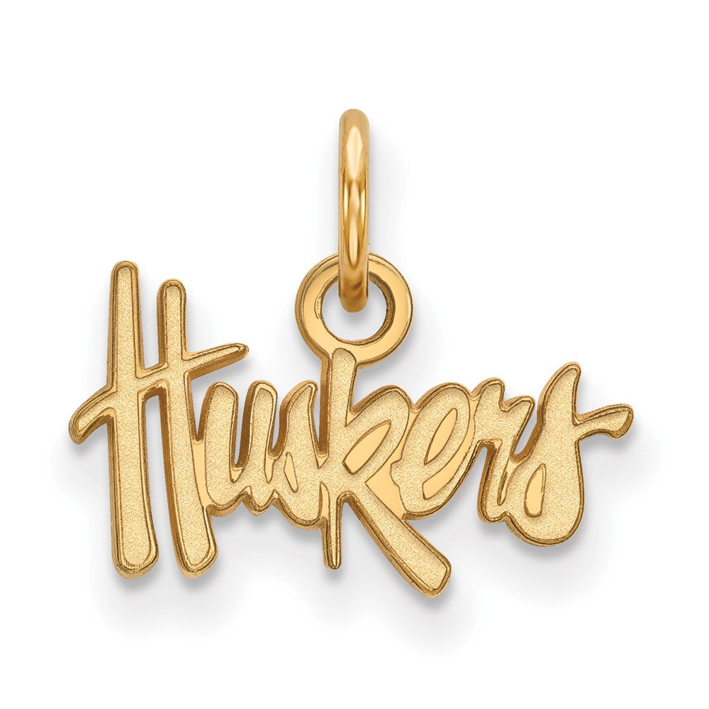 10K Yellow Gold Logoart University Of Nebraska Huskers Extra Small Pendant