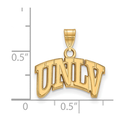 14K Yellow Gold Logoart University Of Nevada Las Vegas U N L V Small Pendant