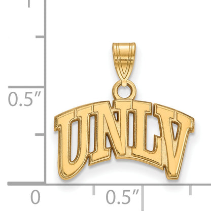 Gold Plated Sterling Silver Logoart University Of Nevada Las Vegas U N L V Small Pendant