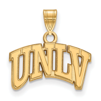 Gold Plated Sterling Silver Logoart University Of Nevada Las Vegas U N L V Small Pendant