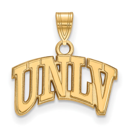 Gold Plated Sterling Silver Logoart University Of Nevada Las Vegas U N L V Small Pendant