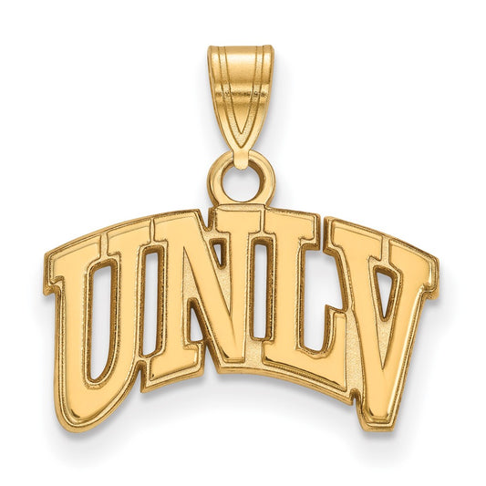 Gold Plated Sterling Silver Logoart University Of Nevada Las Vegas U N L V Small Pendant