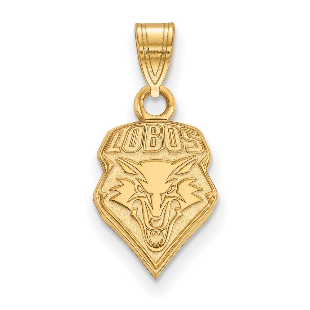 10K Yellow Gold Logoart University Of New Mexico Lobos Small Pendant