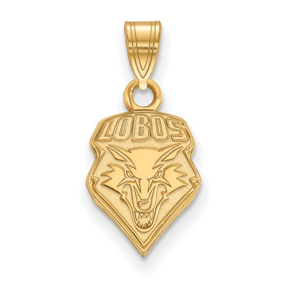 14K Yellow Gold Logoart University Of New Mexico Lobos Small Pendant