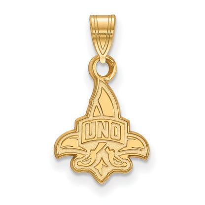 10K Yellow Gold Logoart University Of New Orleans U N O Small Pendant