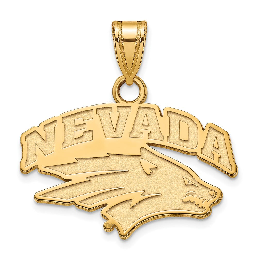 Gold Plated Sterling Silver Logoart University Of Nevada Reno Small Pendant