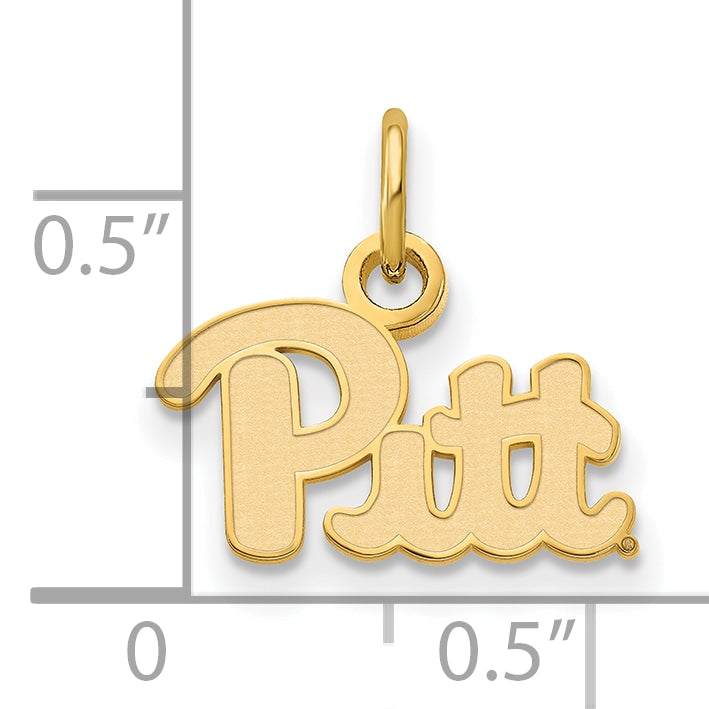 Gold Plated Sterling Silver Logoart University Of Pittsburgh Extra Small Pendant