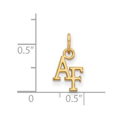 14K Yellow Gold Logoart United States Air Force Academy A F Extra Small Pendant